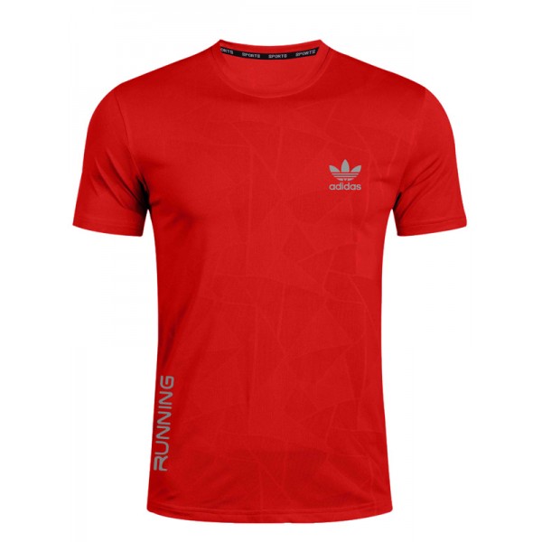 Adas maglia da allenamento maglia da calcio da uomo uniforme sportiva rossa maglia da calcio casual t-shirt sportiva manica corta 2023-2024